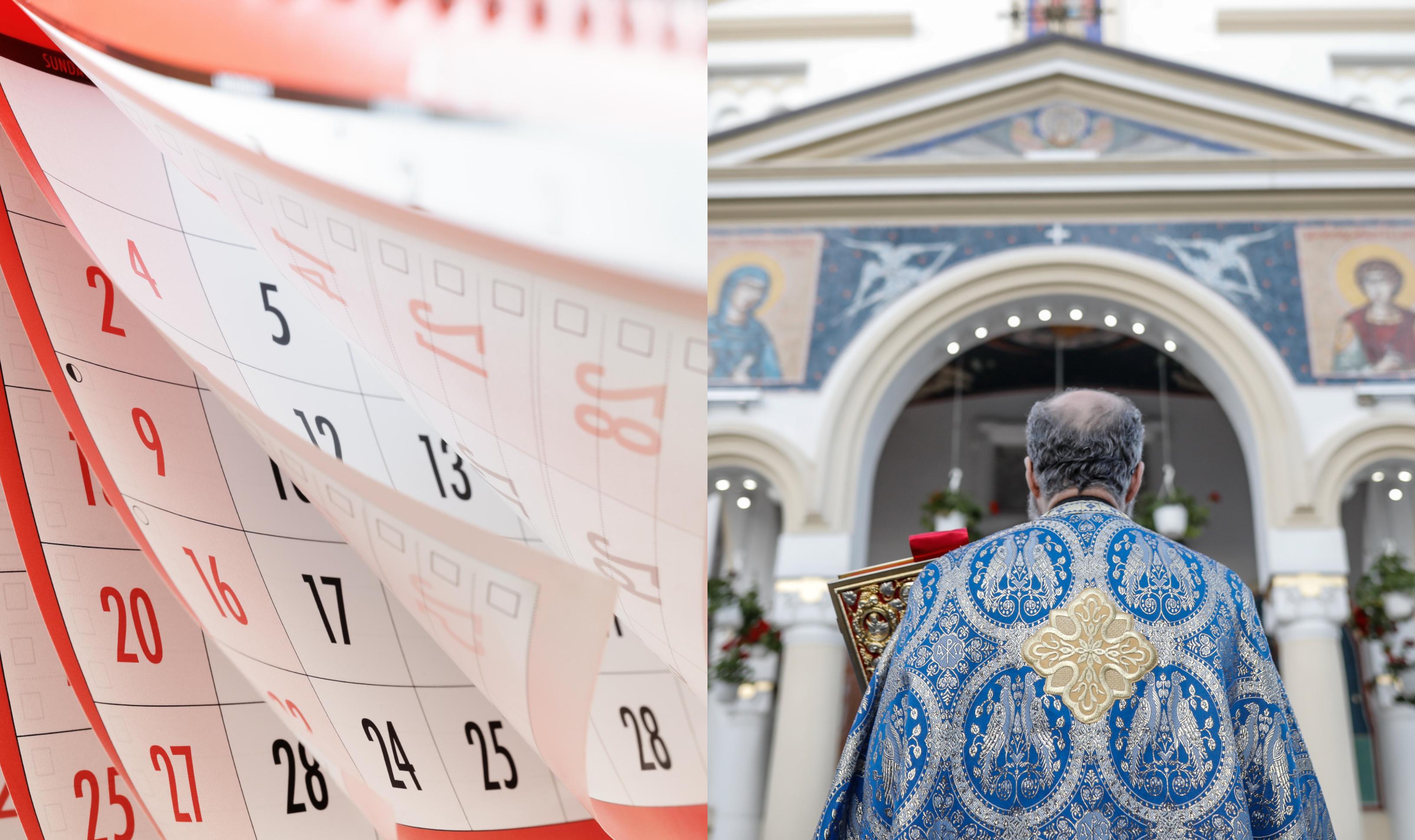 colaj de fotografii cu calendar 2023 si 2024 pentru pastele catolic si ortodox dată