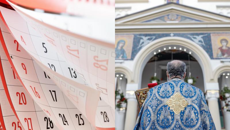 colaj de fotografii cu calendar 2023 si 2024 pentru pastele catolic si ortodox dată