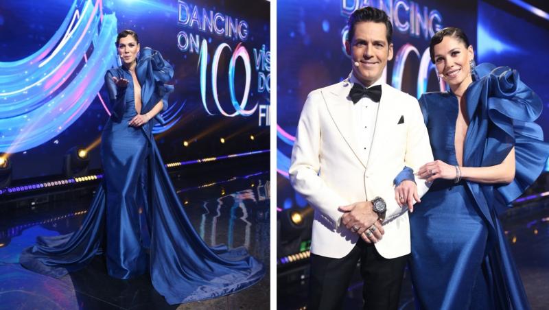 Finala Dancing on Ice - Vis în doi 2022. Irina Fodor, rochia cu detaliu deosebit la nivelul bustului. Cum arată ținuta elegantă