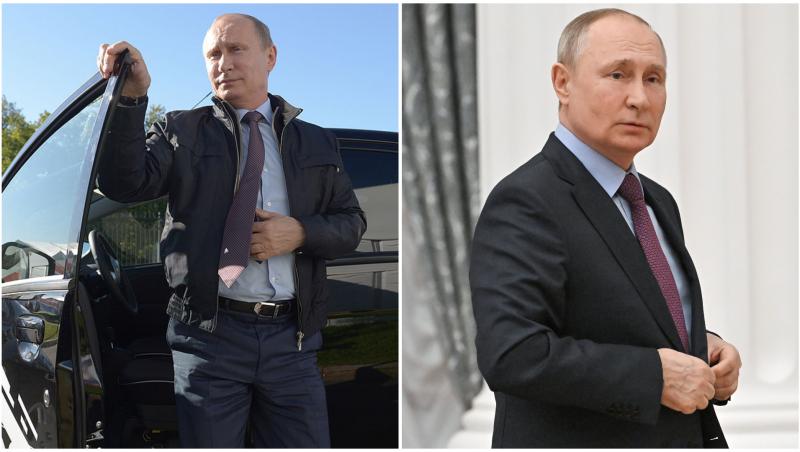 Vladimir Putin călătorește într-o limuzină blindată