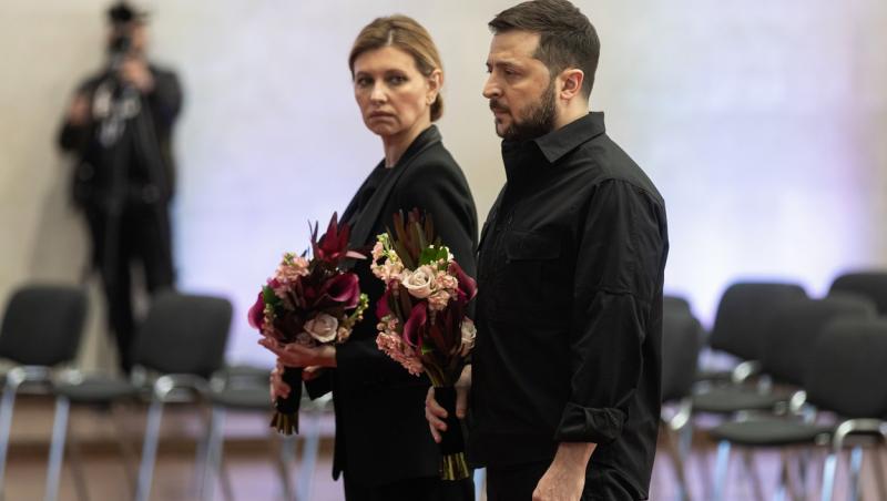 Volodimir Zelenski și soția sa, Olena Zelenska, prima apariție publică de la începutul războiului din Ucraina
