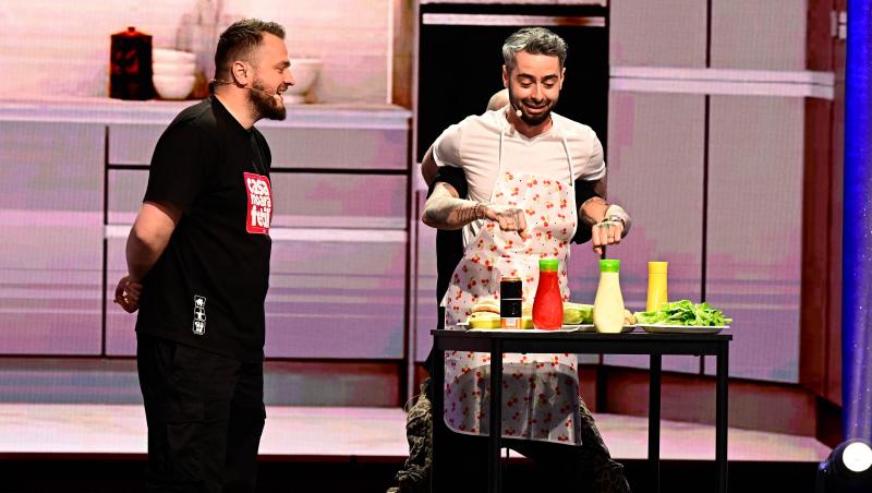 Cătălin Bordea, Radu Bucălae și Nelu Cortea au gătit hotdog în platoul emisiunii, dar lucrurile n-au mers asa cum se asteptau. Ce a ieșit a făcut deliciul publicului și a stârnit hohote de râs.