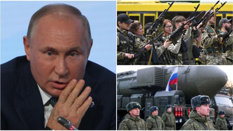 Colaj cu Vladimir Putin și armata rusă
