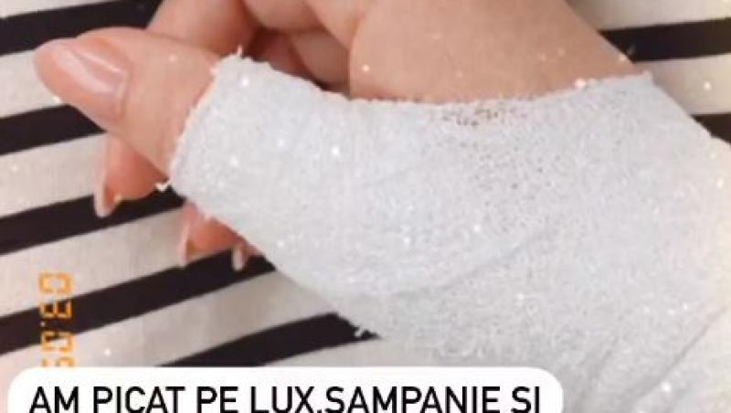 Gina Pistol și-a îngrijorat prietenii virtuali după ce a publicat o imagine cu mâna sa bandajată