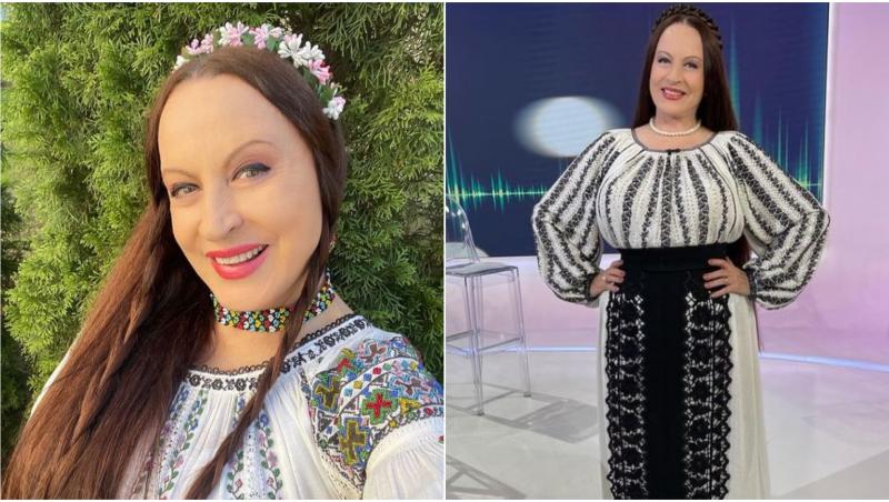 Colaj cu Maria Dragomiroiu în două ipostaze diferite