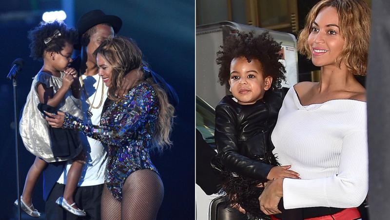 Blue Ivy, fiica lui Beyonce și a lui Jay-Z, în vârstă de 10 ani, a fost surprinsă de fotografi alături de tatăl ei la un meci de baschet NBA.