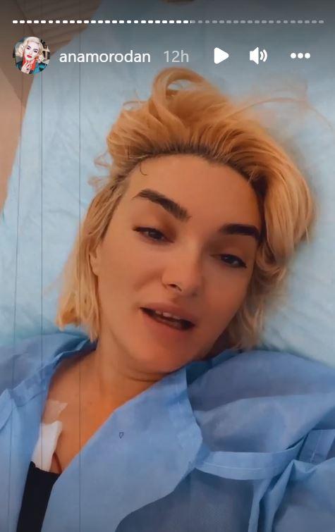 Ana Morodan pe patul de spital