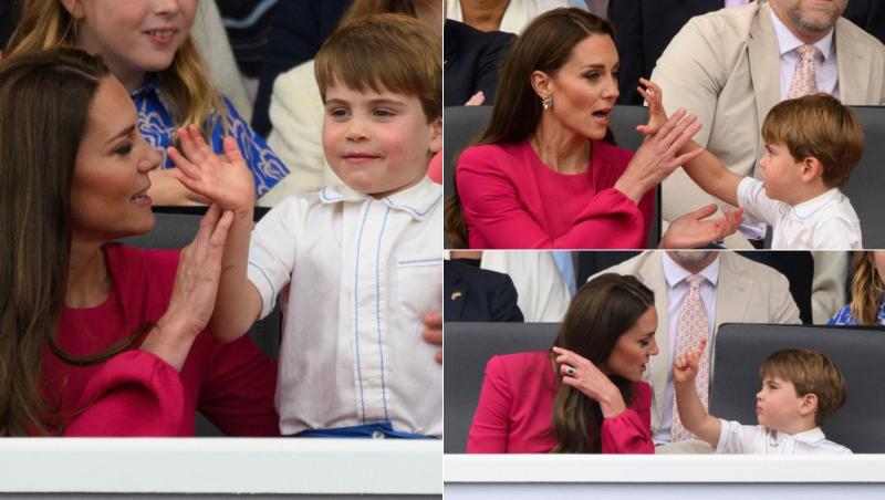 După ce la parada pentru Jubileul de Platină al Reginei a fost vedeta principală datorită grimaselor sale, Prințul Louis a pus-o în dificultate pe mama sa, Kate Middleton.
