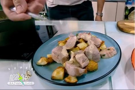 File de porc cu cartofi noi și spumă de țelină. Rețeta lui chef Nicolai Tand la Super Neatza, 8 iunie 2022