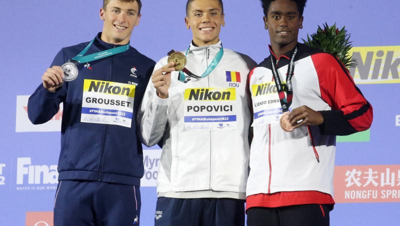 Aur pentru David Popovici la Campionatul European de nataţie pentru juniori. VIDEO cu performanța sportivului