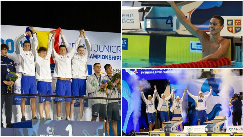 România a încheiat Campionatul European de nataţie pentru juniori, de la Otopeni, pe locul trei în clasamentul pe naţiuni, cu nouă medalii câștigate