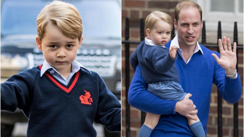 Prinţul George este al treilea în ordinea succesiunii la tronul britanic, după tatăl său, William, şi bunicul său, Charles.