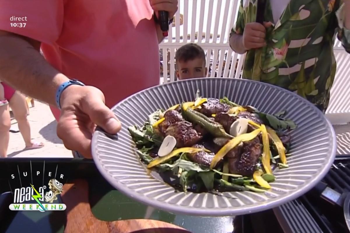 Salată rucola cu dovlecei și  ficăței la grătar. Rețeta lui Cătălin Rizea la Neatza de Weekend, 24 iulie 2022