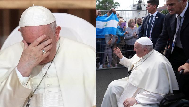 Papa s-a amuzat, iar cei care-i asigură paza s-au îngrijorat după ce Suveranul Pontif a cerut să fie dus cu scaunul cu rotile mai aproape de cei care-l aşteptau la Edmonton