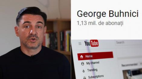 Câți bani face George Buhnici din Youtube. Ce sumă fabuloasă a încasat doar în 2022 și cum l-a afectat scandalul recent
