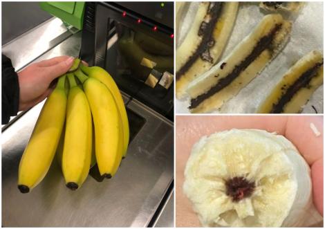 O femeie a cumpărat banane și a descoperit că au miezul negru roșiatic. Ce sunt „venele” din interior și ce trebuie să faci