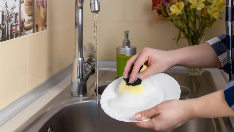 De ce nu e bine să folosești un burete ca să speli vasele! Obiceiul la care vei renunța imediat. Ce alternativă poți alege
