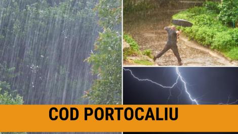 Alertă meteo! Cod portocaliu de averse torențiale, vijelii și grindină, în mare parte din țară, inclusiv în București. Anunțul ANM