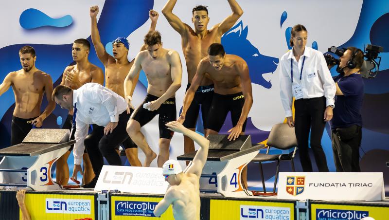 Mesajul lui David Popovici, după ce echipa României a câștigat aurul cu ștafeta de 4x100 de metri liber la CE de la Otopeni
