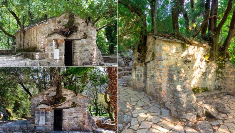 Biserica Sfânta Teodora din Poloponez, localizată în așezarea Vasta, Grecia oferă un peisaj deosebit. Lăcașul sfânt este zidit pe un loc unde apoi au crescut copaci. Pe acoperișul ei se găsesc 17 arbori uriași, a căror rădăcină nu poate fi văzută. Ba mai mult, copacii au crescut parcă pentru a îmbrățișa biserica, căci nu au deteriorat-o.