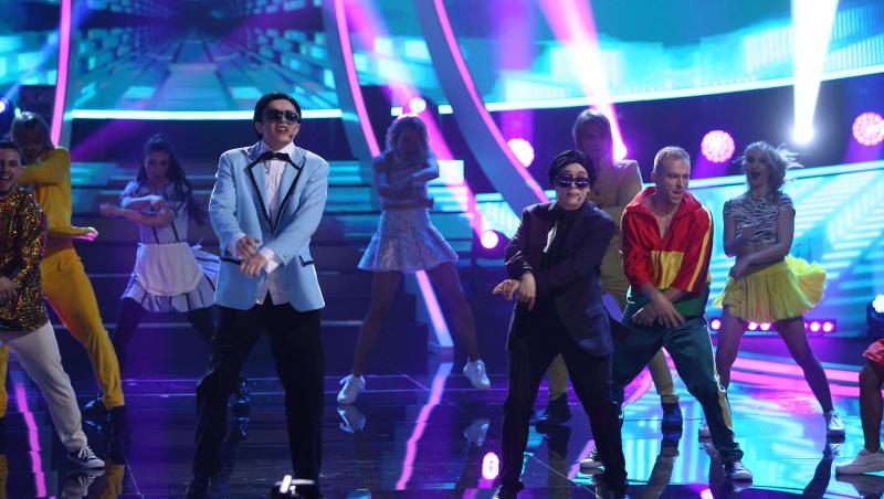 Te cunosc de undeva! 9 iulie 2022. Anisia Gafton și Ionuț Rusu au interpretat magistral celebra piesă "Gangnam Style" în finală