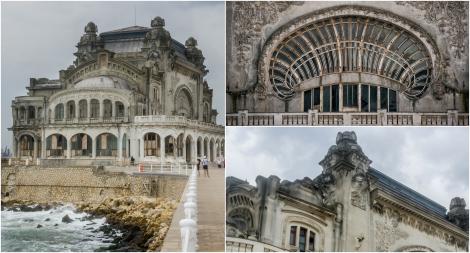 Cazinoul din Constanța, primele imagini de la începutul lucrărilor de renovare. Furtuna a dezvelit noile turnuri spectaculoase