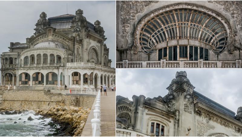 Rafalele de vânt au dezvăluit primele imagini cu turnurile Cazinoului din Constanța. Imagini spectaculoase cu cea mai importantă clădire de pe litoral.