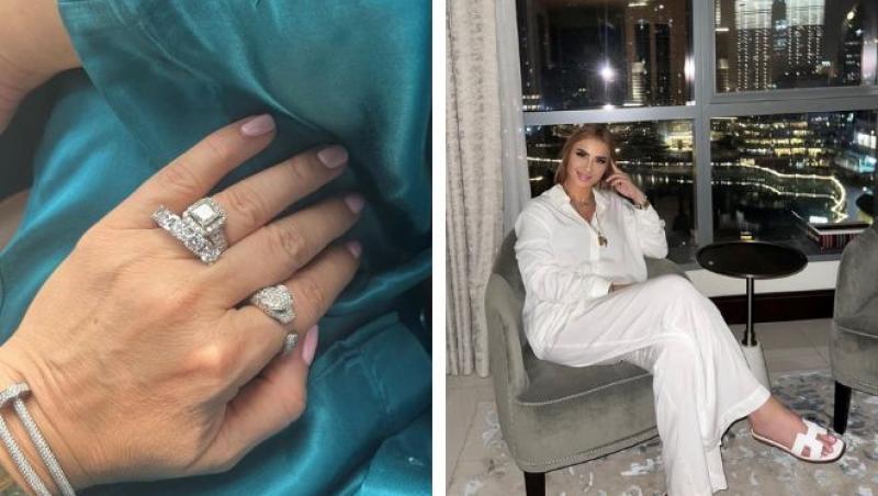 Anamaria Prodan și-a pozat inelul cu diamante, alături de alte bijuterii prețioase