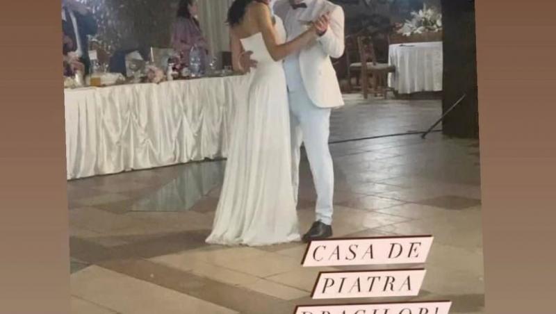 Radu și Amalia, foștii concurenți Mireasa, s-au căsătorit. Tânăra a îmbrăcat o rochie de mireasă spectaculoasă. Cum arată