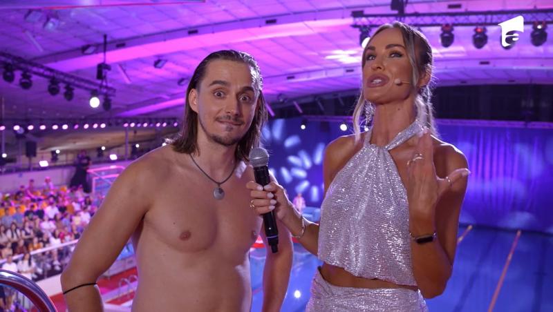 Splash! Vedete la apă, episodul 10 din 27 august 2022. Andreea Tonciu și Sebastian Coțofană, mereu în înțepături și distracție