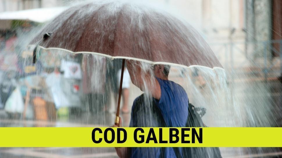 Alertă ANM! Cod galben de ploi însemnate cantitativ şi instabilitate atmosferică, în cea mai mare parte a ţării