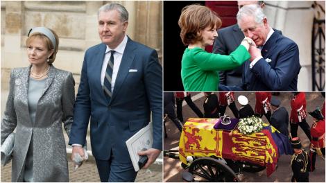 Familia Regală a României, primele imagini de la Palatul Buckingham. Principesa Margareta participă la funeraliile Reginei