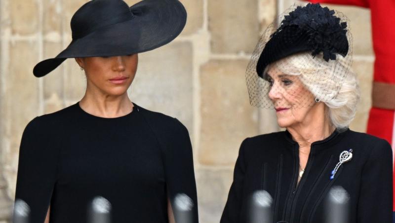 Meghan Markle a început să plângă la înmormântarea Reginei Elisabeta. Imaginile cu soția Prințului Harry în lacrimi