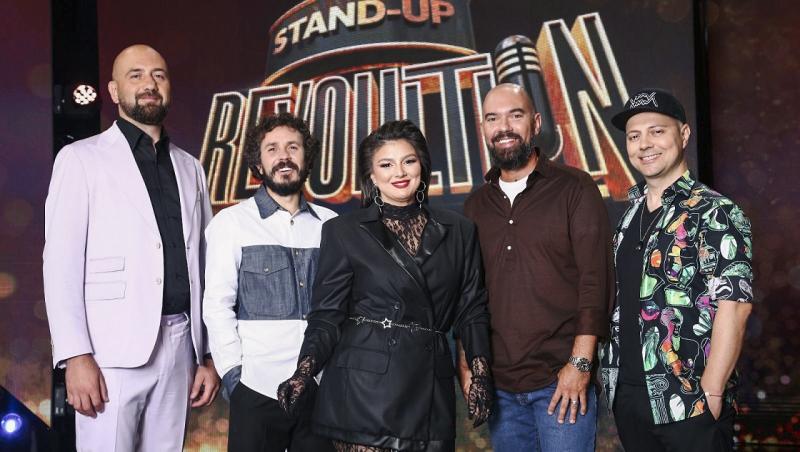 maaria popovici, Teo, Vio, Costel și Dan Badea, juratii emisiunii Stand up revolution sezonul 2