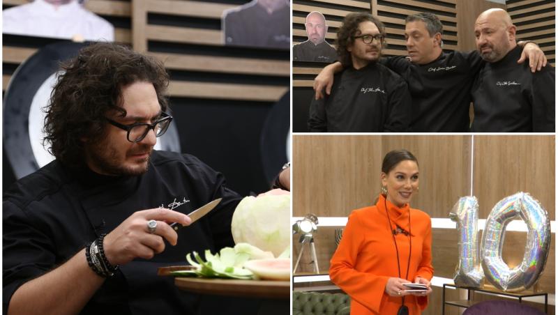 Sorin Bontea, Florin Dumitrescu și Cătălin Scărlătescu s-au întrecut la un joc de sculptat în pepene, în a doua ediție Chefi la cuțite sezonul 10