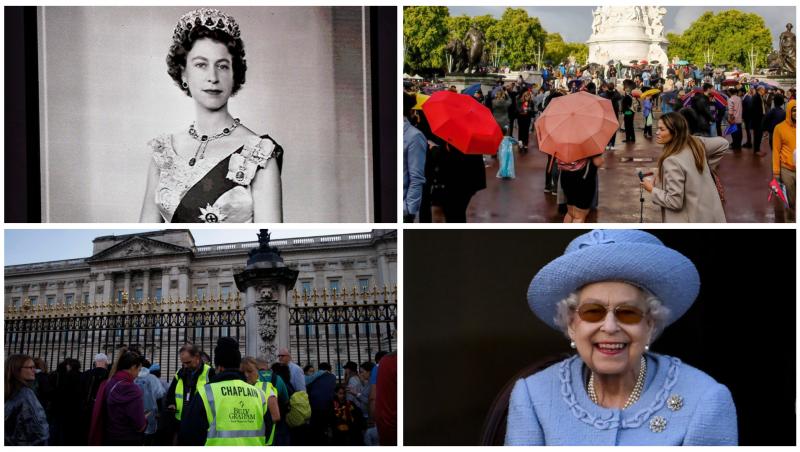 Un curcubeu a apărut deasupra Palatului Buckingham, în timp ce britanicii s-au adunat în fața porții, înaintea anunțului privind decesul Reginei Elsiabeta a II-a