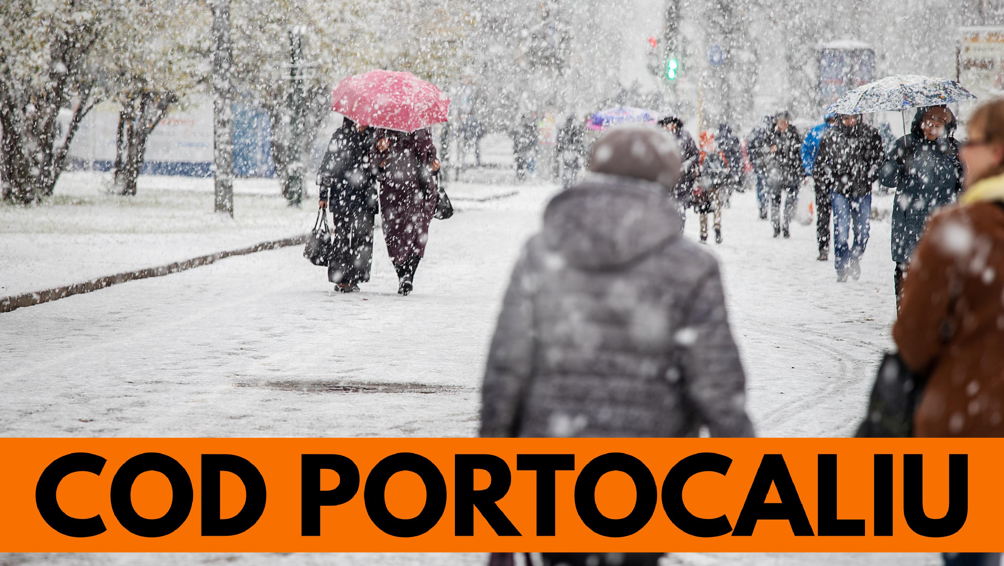 Alertă ANM! Cod portocaliu de ninsori, viscol și ploi în toată țara. Cum afectează ciclonul mediteranean care traversează România