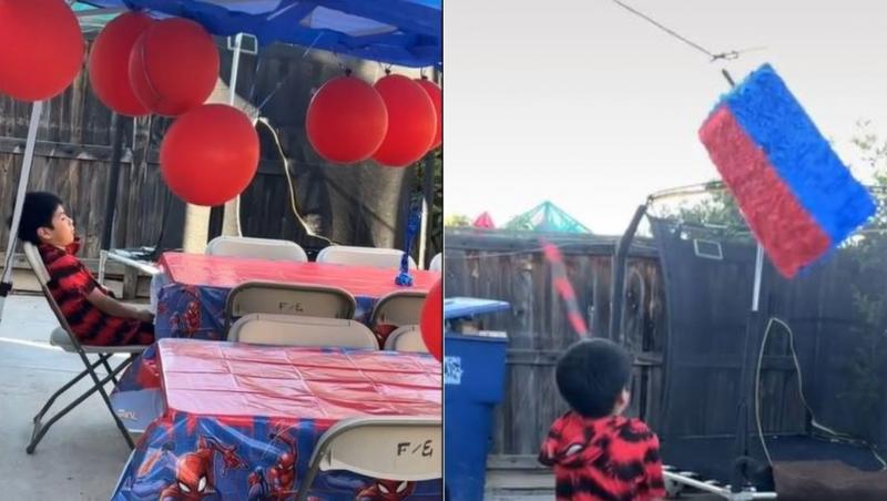 Un tată a emoționat internauții după ce a postat un videoclip cu fiul său, care și-a sărbătorit singur aniversarea. Micuțul s-a trezit fără invitați la petrecerea lui de naștere, scrie The Sun.