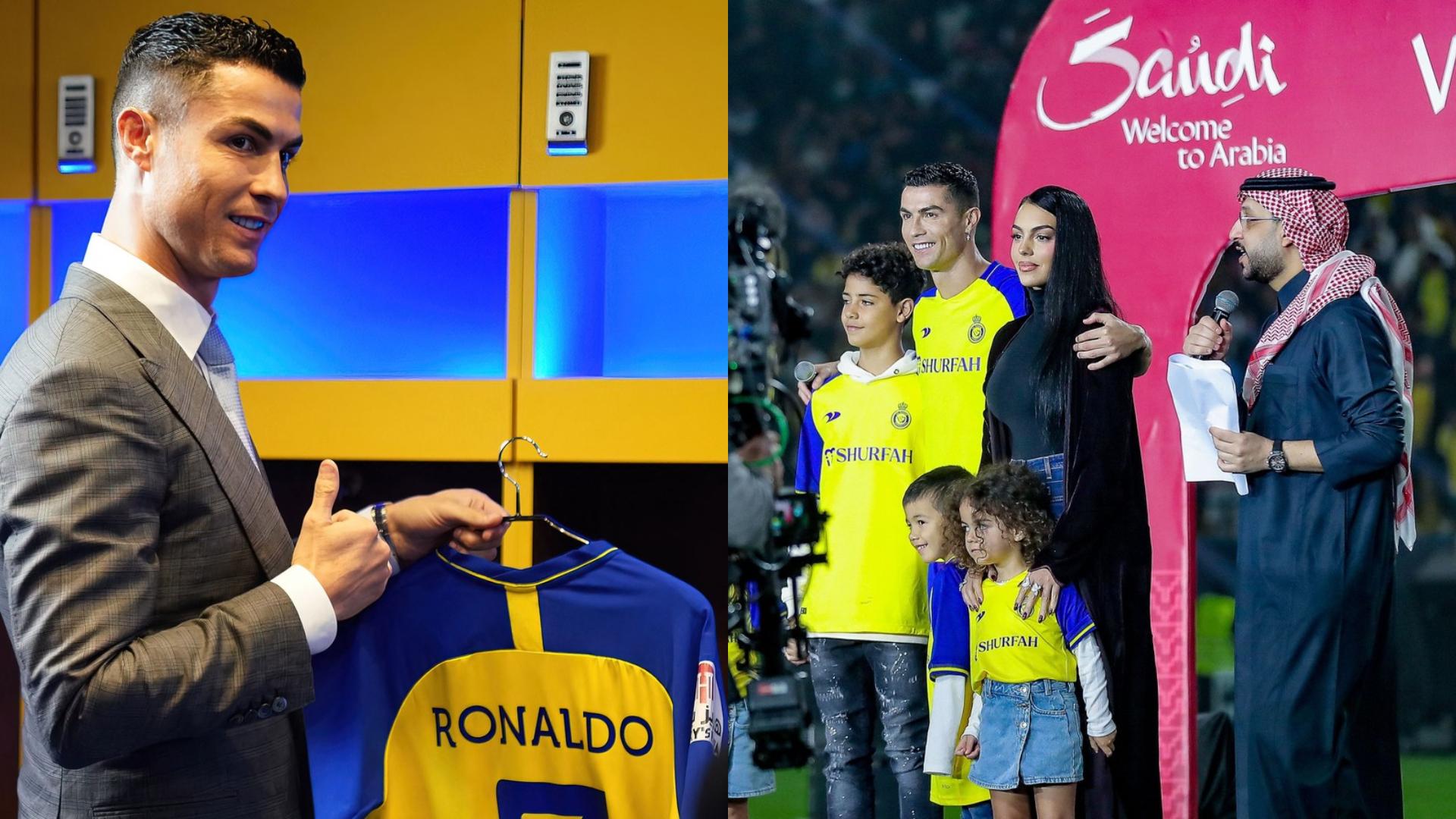 colaj foto Cristiano Ronaldo, Georgina Rodriguez în Arabia Saudită