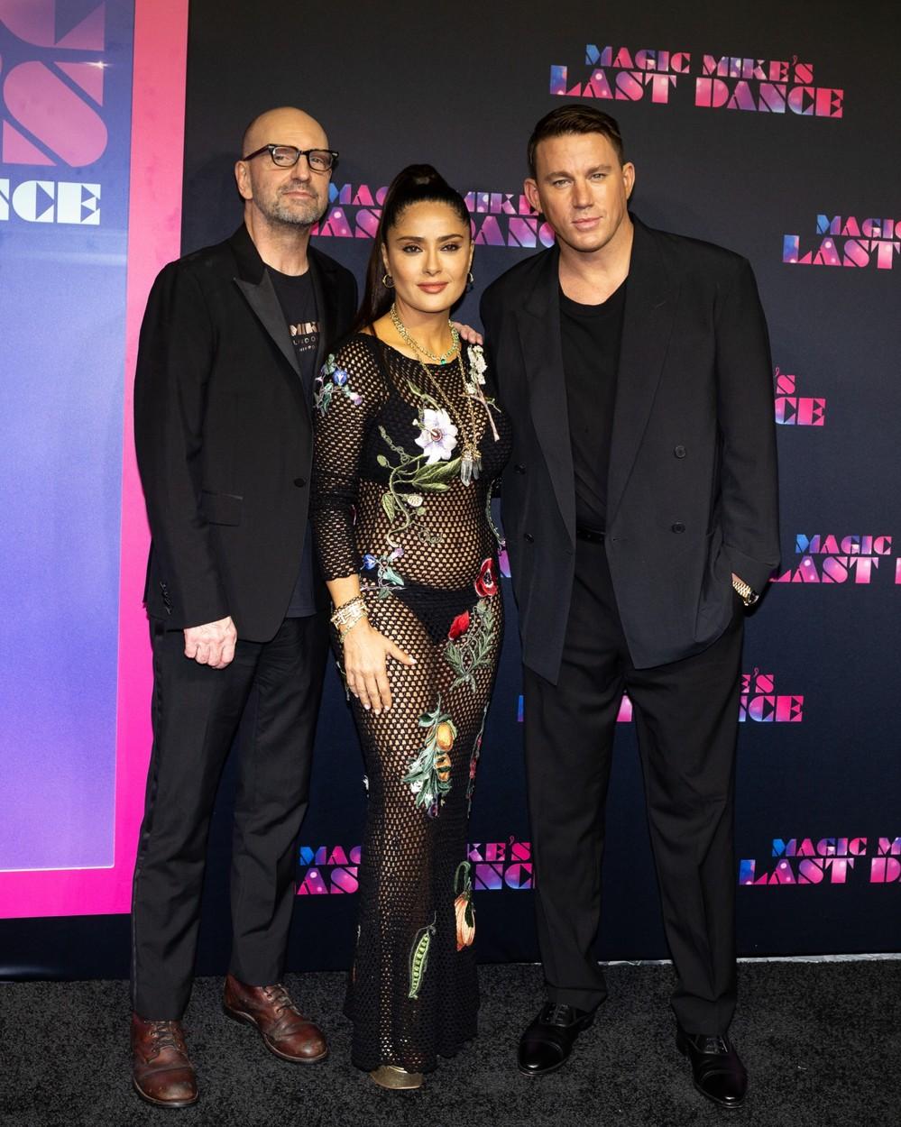 Salma Hayek, pe covorul roșu de la lansarea filmului „Magic Mike's Last Dance”