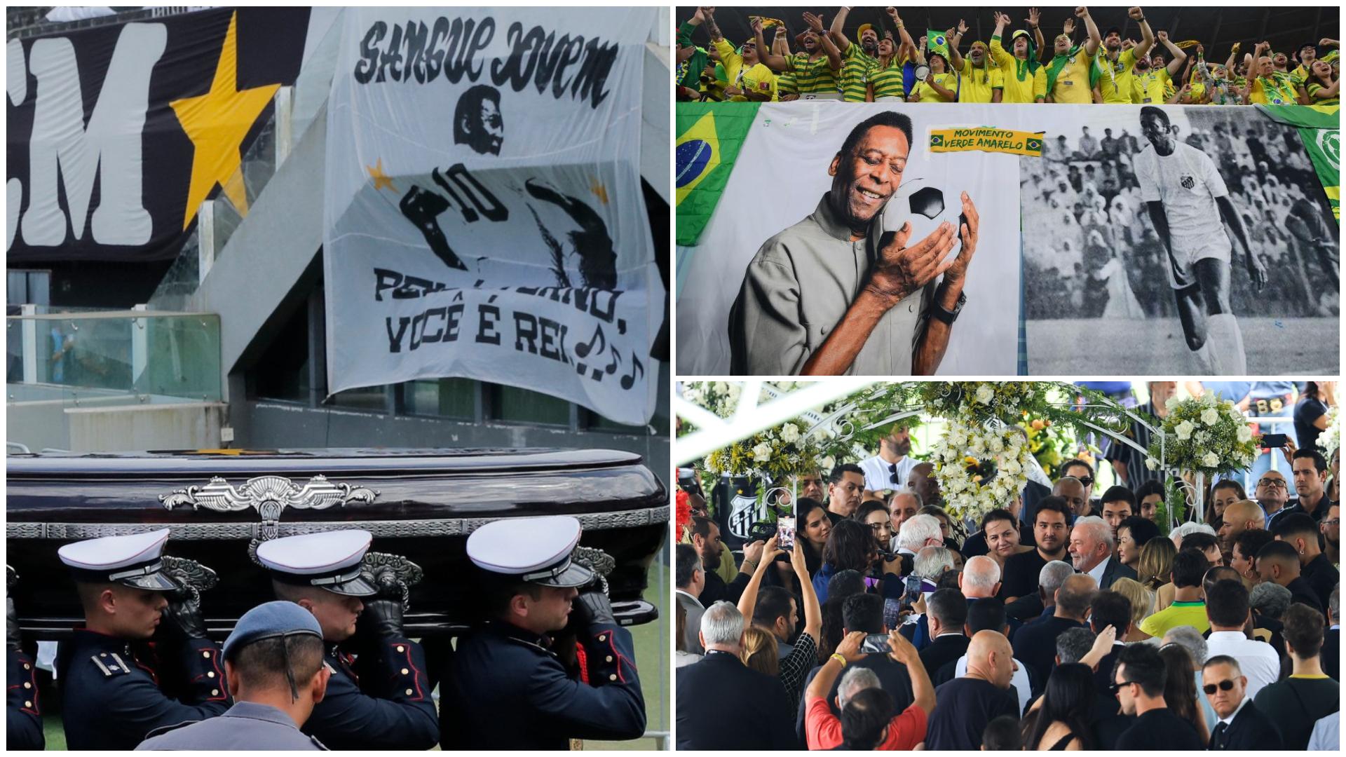 Imagini emoționante de la înmormântarea lui Pelé. Cum a fost surprinsă soția marelui fotbalist, Marcia Aoki