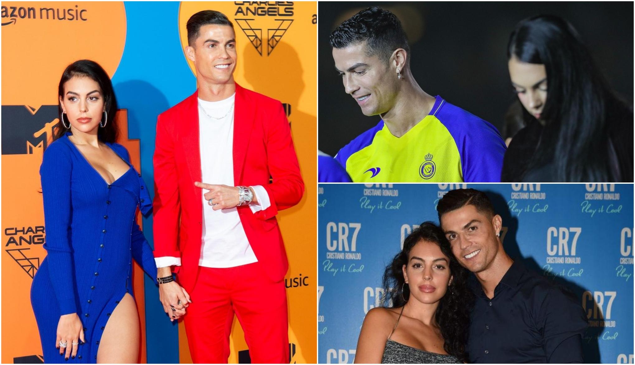 colaj foto Cristiano Ronaldo și Georgina Rodriguez