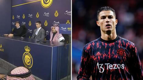 Cristiano Ronaldo, ținta internauților după gafa făcută la prezentarea de la Al-Nassr. Meme-urile au fost pe măsură