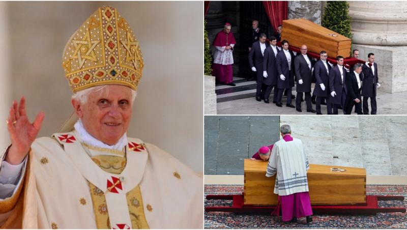Papa Benedict al XVI-lea a fost înmormântat astăzi, într-o ceremonie care a avut loc în Piața Sfântul Petru de la Vatican, unde au fost prezenți zeci de mii de credincioși.