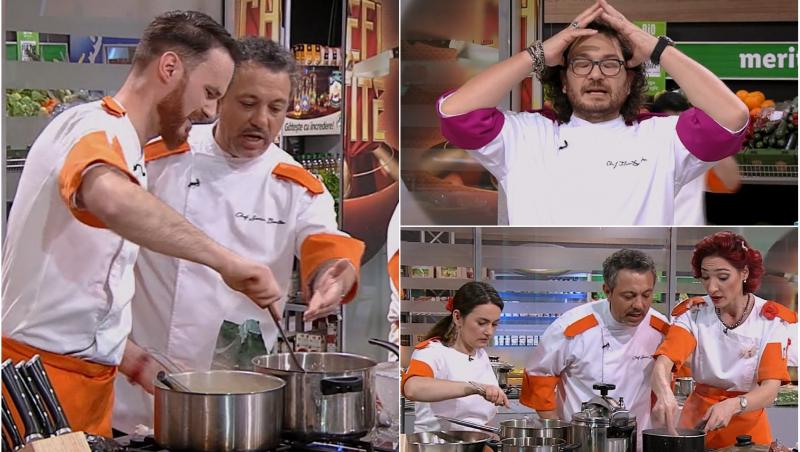 Chef Sorin Bontea și Florin Dumitrescu au explodat în bucătărie.