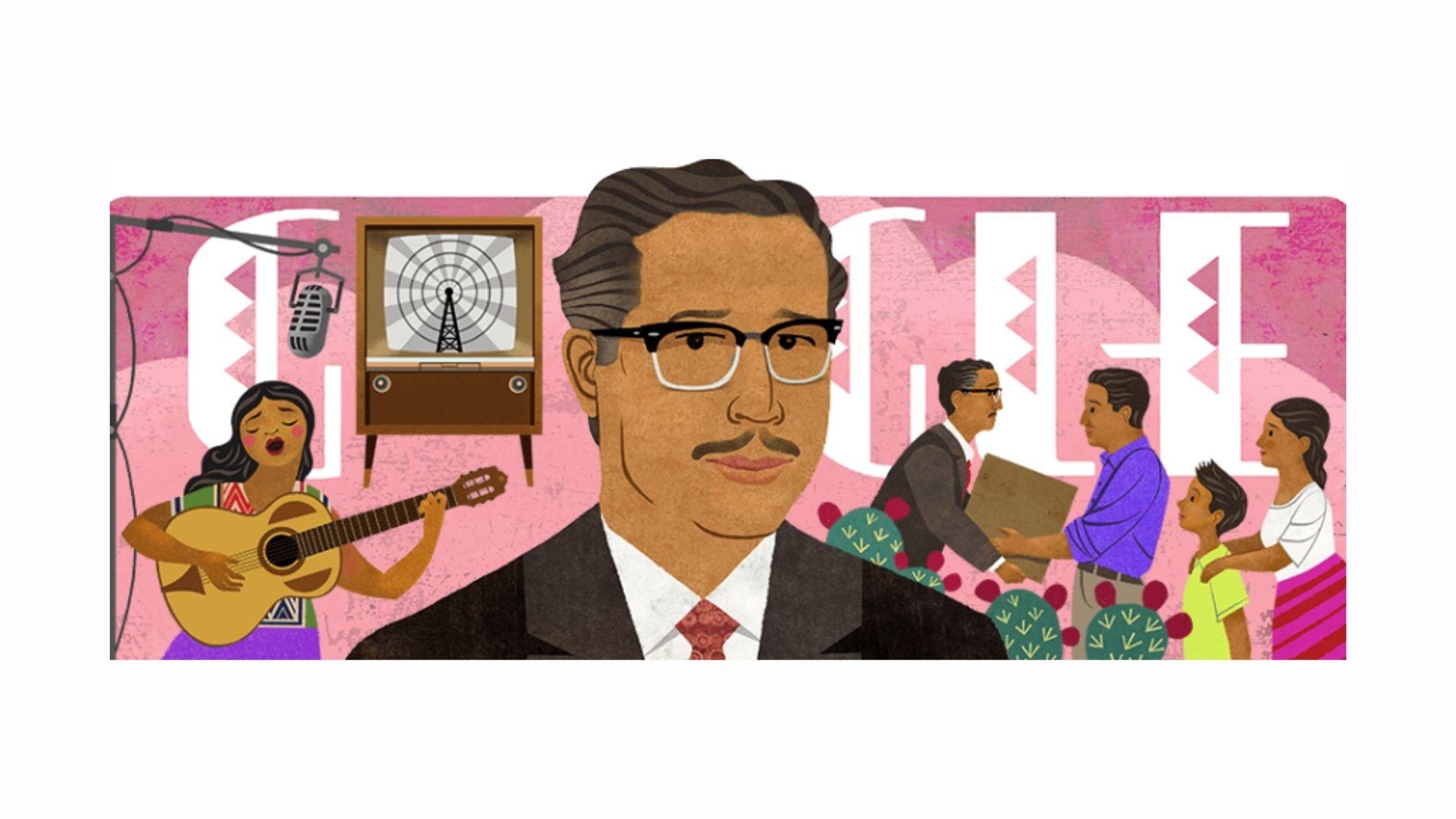 Un doodle special de la Google marchează 118 ani de la nașterea lui Raoul A. Cortez, pionierul televiziunii spaniole în SUA