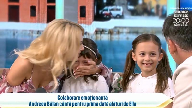 Andreea Bălan, prima apariție în direct la TV alături de fiicele ei | VIDEO. Ella Maya și Clara au cântat împreună cu mama lor