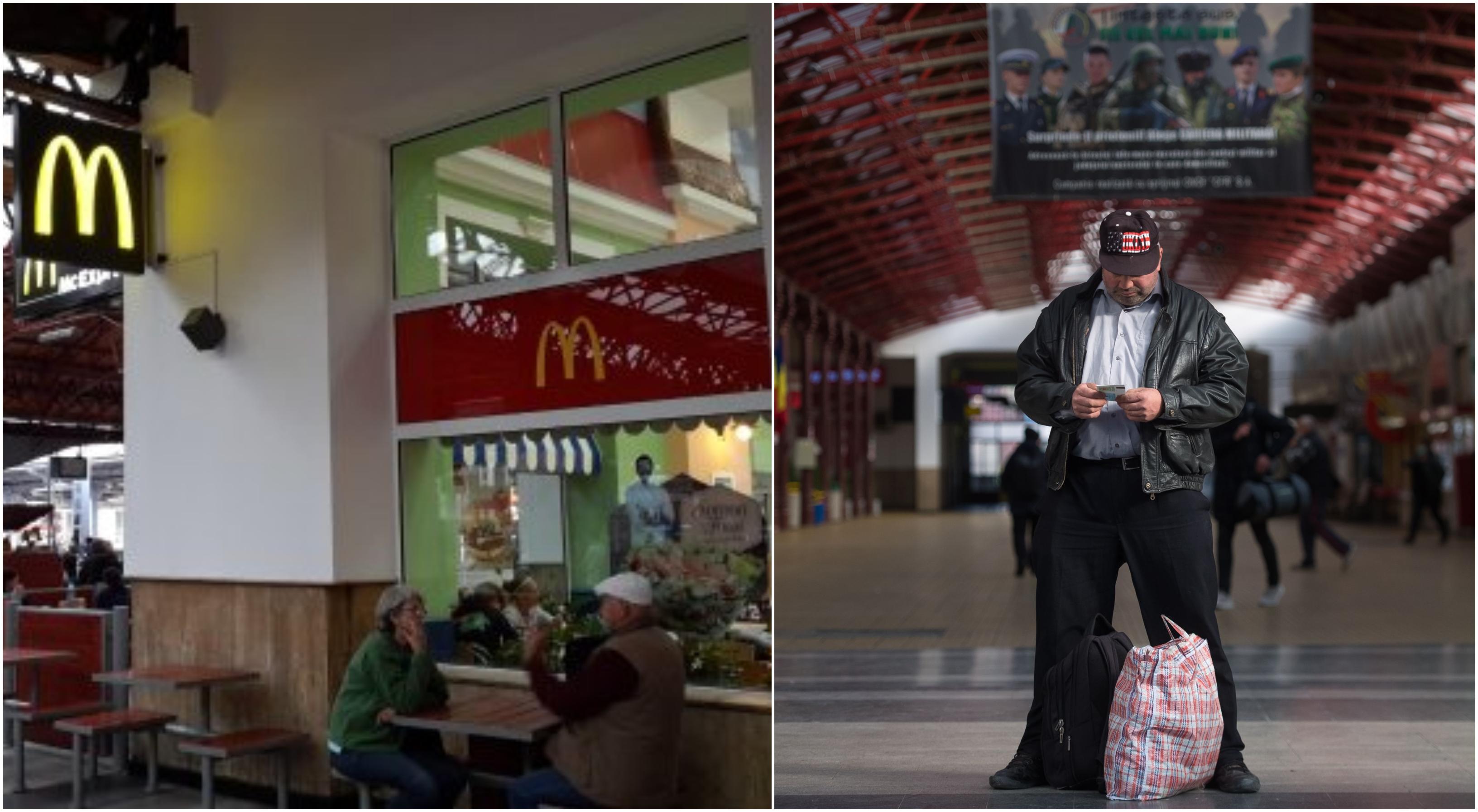 colaj foto cu restaurantul mcdonald's din gara de nord bucuresti