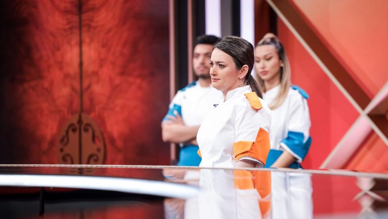 Chefi la cuțite, 2 octombrie 2023. Monica Iliescu din echipa turcoaz a fost eliminată. Ce reacție a avut Cătălin Scărlătescu