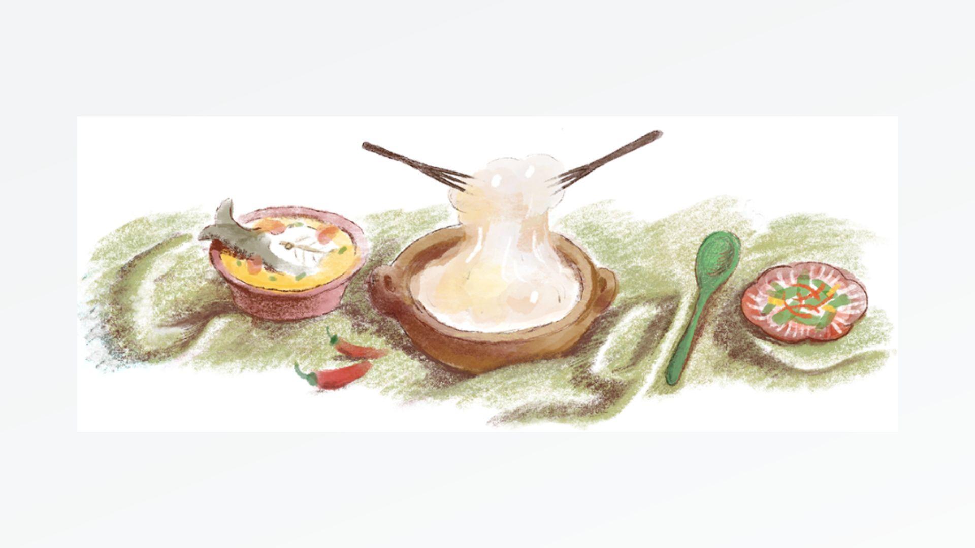 Un doodle special de la Google celebrează Papeda, unul dintre cele mai faimoase preparate dn Indonezia
